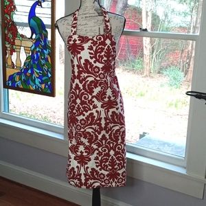 Red And White Canvas Apron